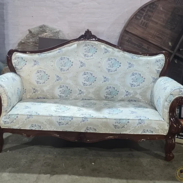 Designer 3 Seater Wooden Sofa with Soft Cushions