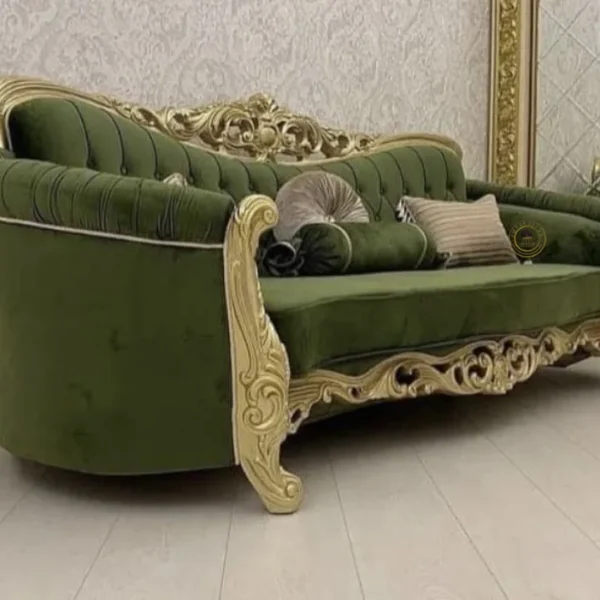 Green Wooden Sofa with Couch Design